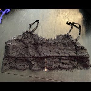 black lacey bralette